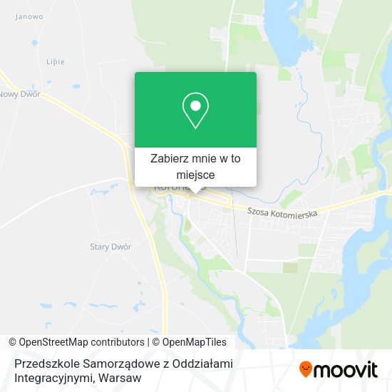 Mapa Przedszkole Samorządowe z Oddziałami Integracyjnymi