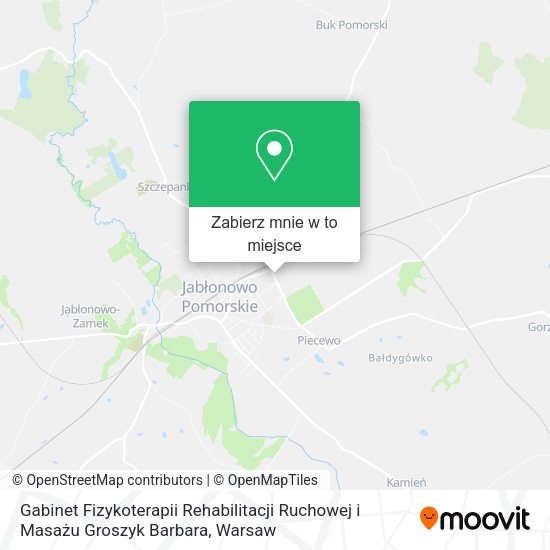 Mapa Gabinet Fizykoterapii Rehabilitacji Ruchowej i Masażu Groszyk Barbara