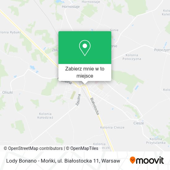 Mapa Lody Bonano - Mońki, ul. Białostocka 11