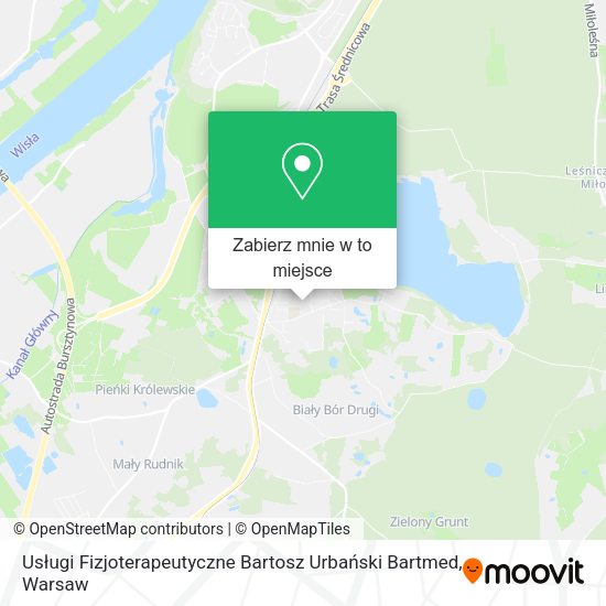 Mapa Usługi Fizjoterapeutyczne Bartosz Urbański Bartmed