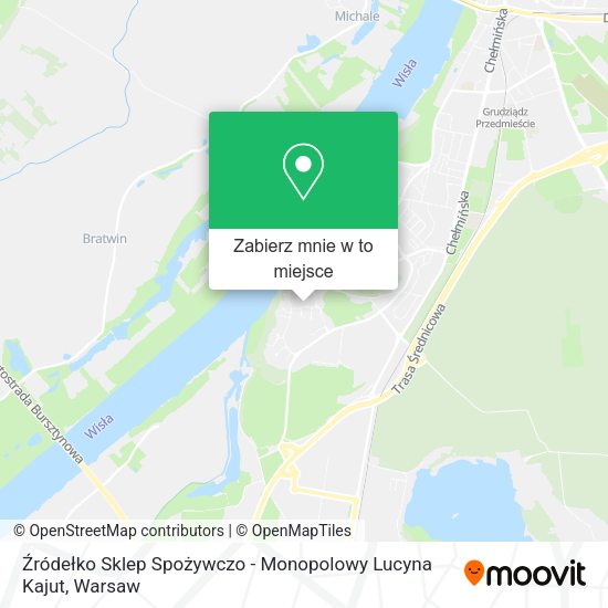 Mapa Źródełko Sklep Spożywczo - Monopolowy Lucyna Kajut