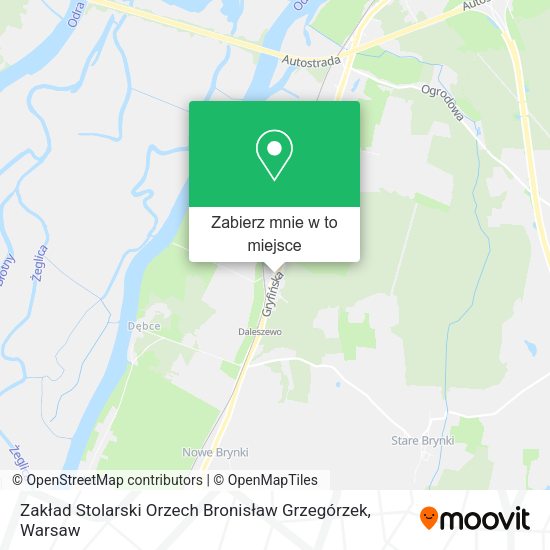 Mapa Zakład Stolarski Orzech Bronisław Grzegórzek