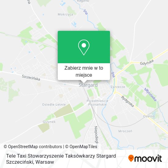 Mapa Tele Taxi Stowarzyszenie Taksówkarzy Stargard Szczeciński