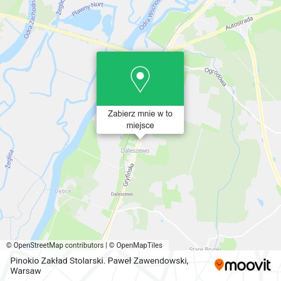 Mapa Pinokio Zakład Stolarski. Paweł Zawendowski