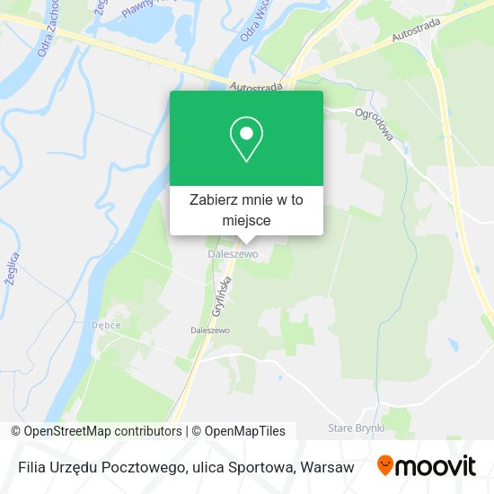 Mapa Filia Urzędu Pocztowego, ulica Sportowa