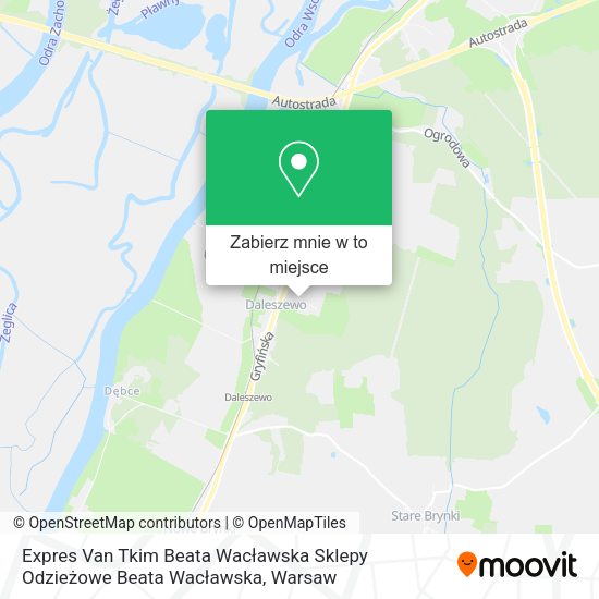 Mapa Expres Van Tkim Beata Wacławska Sklepy Odzieżowe Beata Wacławska