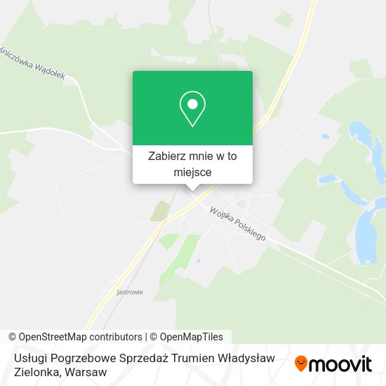 Mapa Usługi Pogrzebowe Sprzedaż Trumien Władysław Zielonka