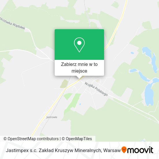 Mapa Jastimpex s.c. Zakład Kruszyw Mineralnych