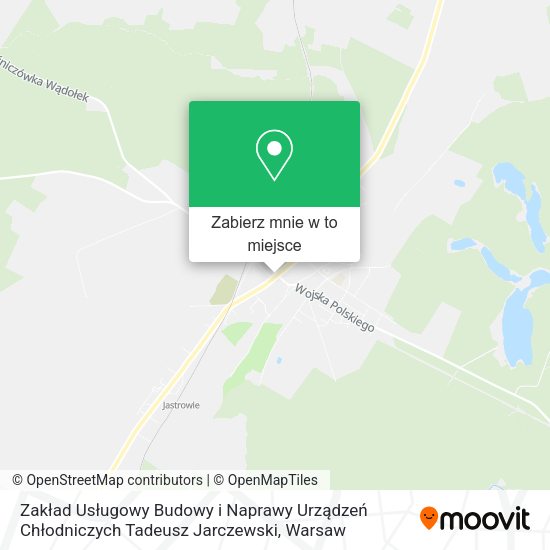 Mapa Zakład Usługowy Budowy i Naprawy Urządzeń Chłodniczych Tadeusz Jarczewski