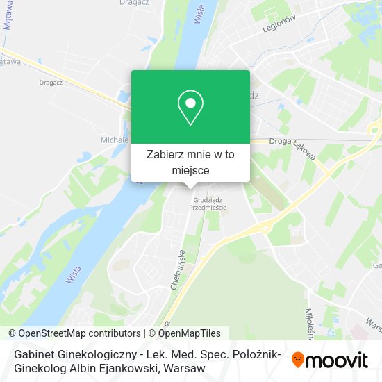 Mapa Gabinet Ginekologiczny - Lek. Med. Spec. Położnik-Ginekolog Albin Ejankowski