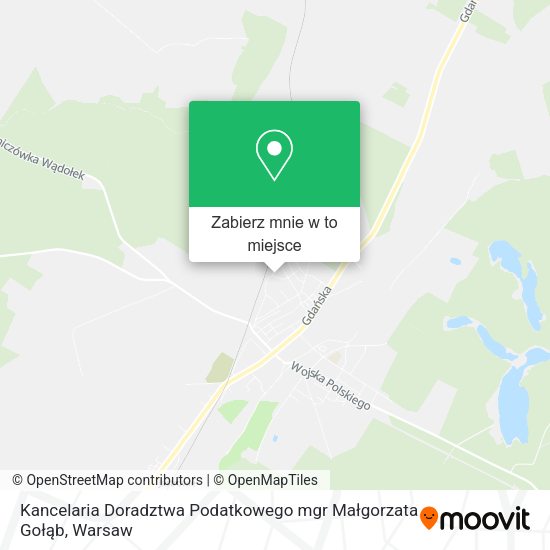 Mapa Kancelaria Doradztwa Podatkowego mgr Małgorzata Gołąb