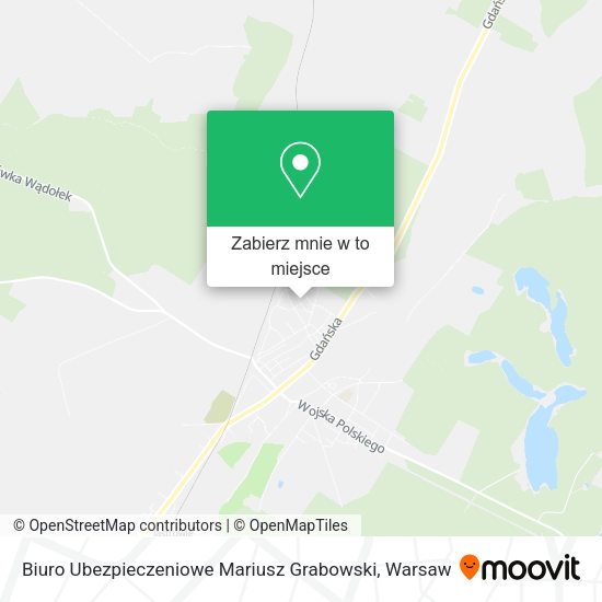 Mapa Biuro Ubezpieczeniowe Mariusz Grabowski