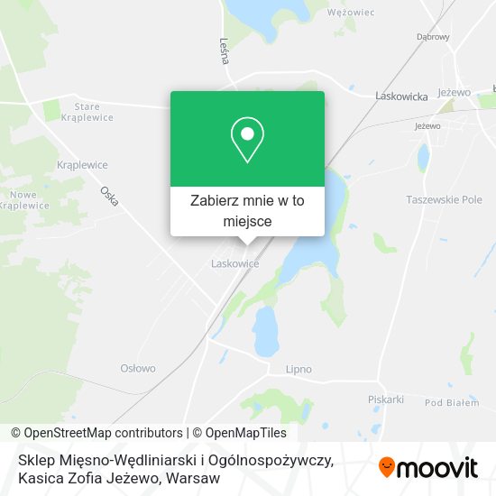 Mapa Sklep Mięsno-Wędliniarski i Ogólnospożywczy, Kasica Zofia Jeżewo