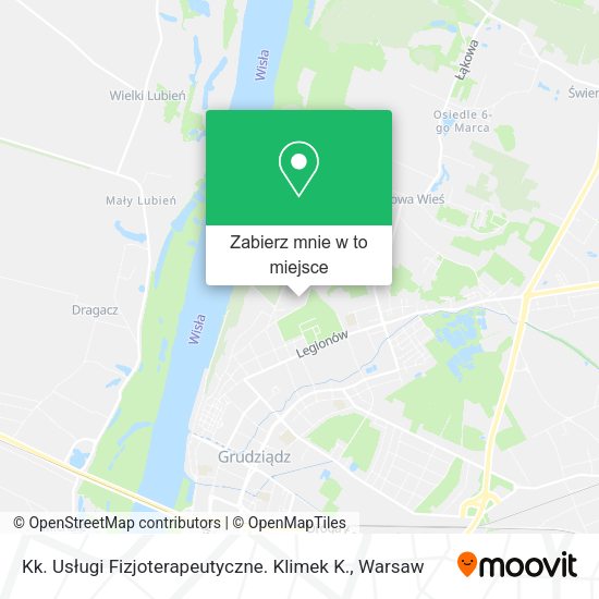 Mapa Kk. Usługi Fizjoterapeutyczne. Klimek K.