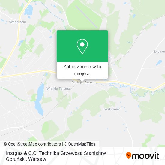 Mapa Instgaz & C.O. Technika Grzewcza Stanisław Gołuński