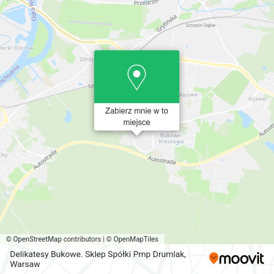 Mapa Delikatesy Bukowe. Sklep Spółki Pmp Drumlak