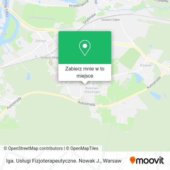 Mapa Iga. Usługi Fizjoterapeutyczne. Nowak J.