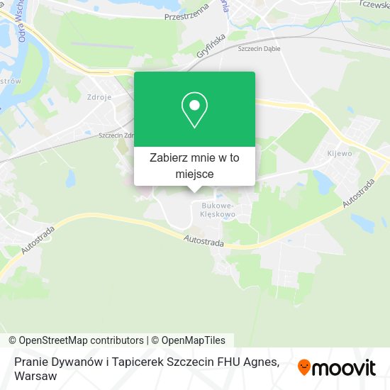 Mapa Pranie Dywanów i Tapicerek Szczecin FHU Agnes