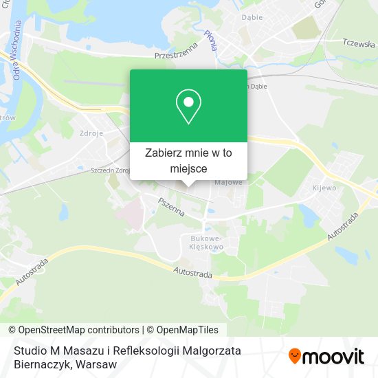 Mapa Studio M Masazu i Refleksologii Malgorzata Biernaczyk