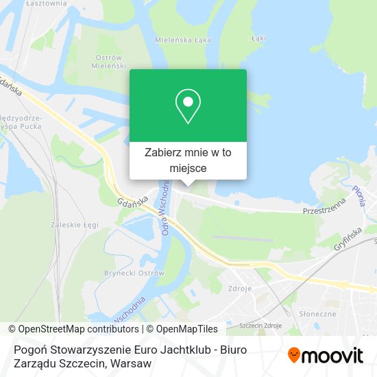 Mapa Pogoń Stowarzyszenie Euro Jachtklub - Biuro Zarządu Szczecin