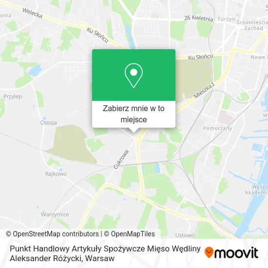 Mapa Punkt Handlowy Artykuły Spożywcze Mięso Wędliny Aleksander Różycki