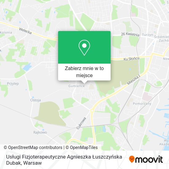 Mapa Usługi Fizjoterapeutyczne Agnieszka Łuszczyńska Dubak