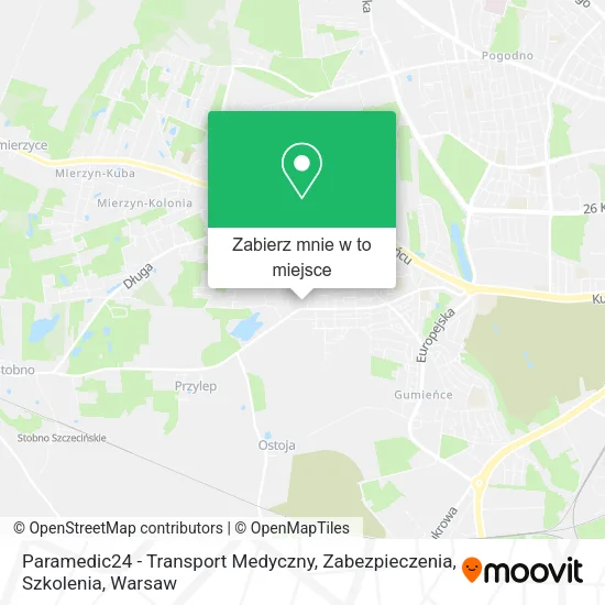 Mapa Paramedic24 - Transport Medyczny, Zabezpieczenia, Szkolenia