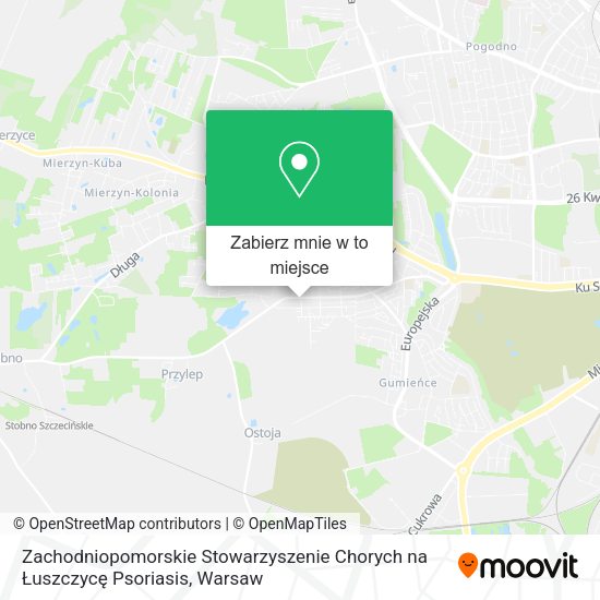 Mapa Zachodniopomorskie Stowarzyszenie Chorych na Łuszczycę Psoriasis