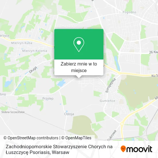Mapa Zachodniopomorskie Stowarzyszenie Chorych na Łuszczycę Psoriasis