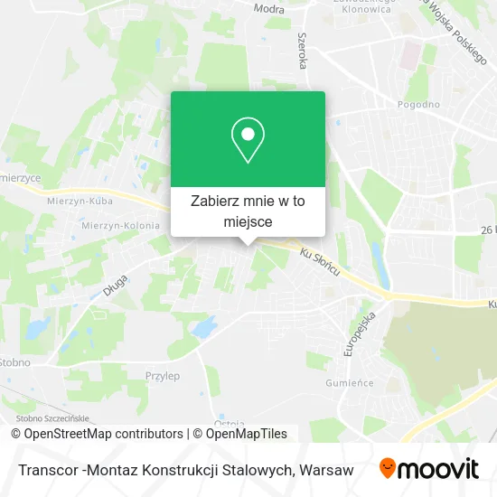 Mapa Transcor -Montaz Konstrukcji Stalowych