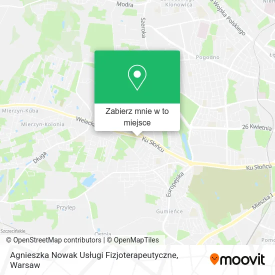 Mapa Agnieszka Nowak Usługi Fizjoterapeutyczne