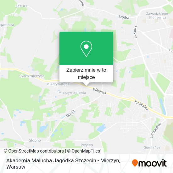 Mapa Akademia Malucha Jagódka Szczecin - Mierzyn