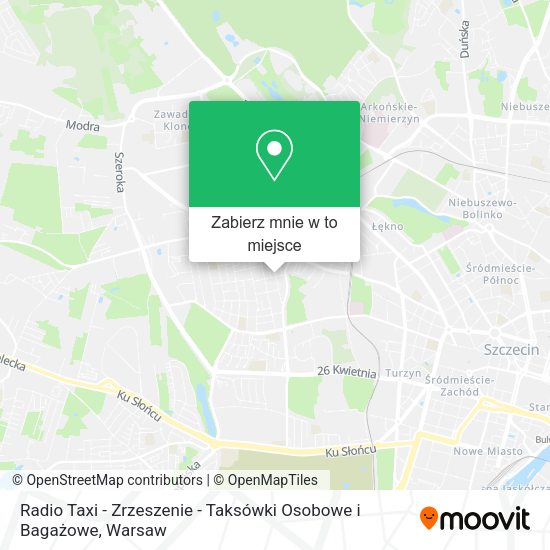 Mapa Radio Taxi - Zrzeszenie - Taksówki Osobowe i Bagażowe