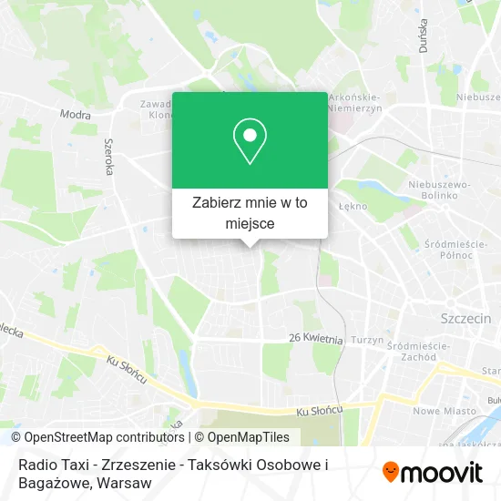 Mapa Radio Taxi - Zrzeszenie - Taksówki Osobowe i Bagażowe