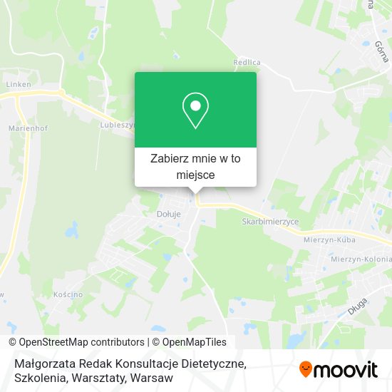 Mapa Małgorzata Redak Konsultacje Dietetyczne, Szkolenia, Warsztaty