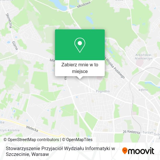 Mapa Stowarzyszenie Przyjaciół Wydziału Informatyki w Szczecinie