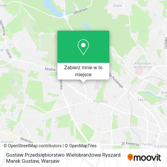 Mapa Gustaw Przedsiębiorstwo Wielobranżowe Ryszard Marek Gustaw