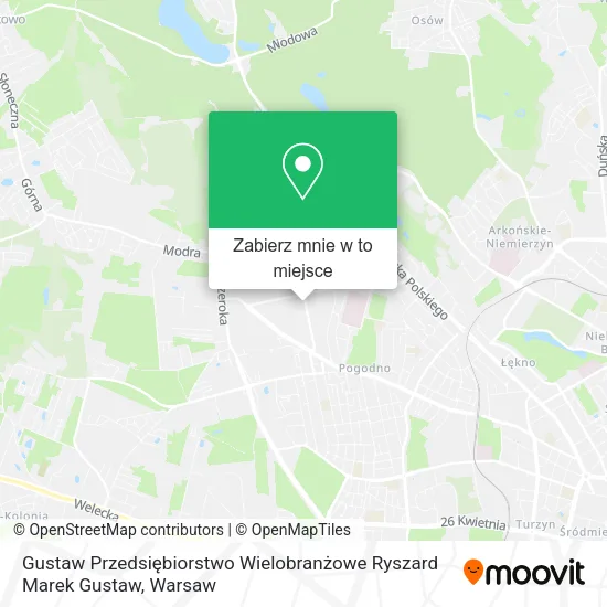 Mapa Gustaw Przedsiębiorstwo Wielobranżowe Ryszard Marek Gustaw