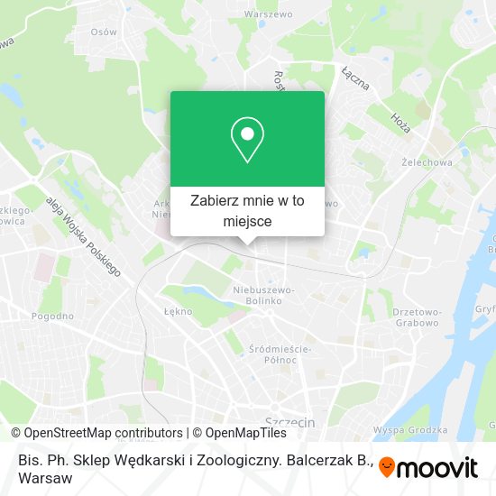 Mapa Bis. Ph. Sklep Wędkarski i Zoologiczny. Balcerzak B.