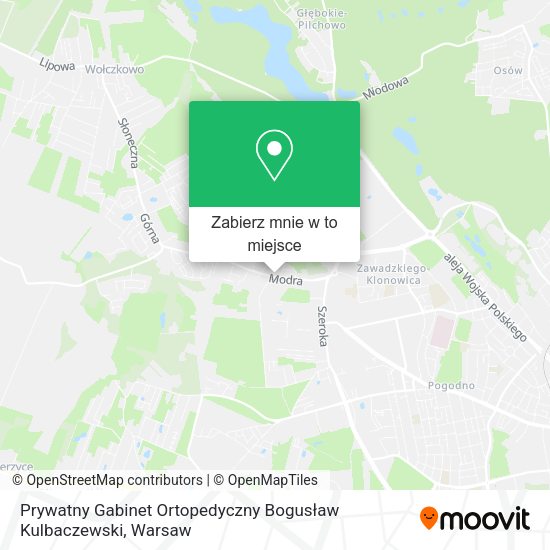 Mapa Prywatny Gabinet Ortopedyczny Bogusław Kulbaczewski