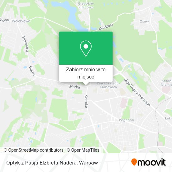 Mapa Optyk z Pasja Elzbieta Nadera