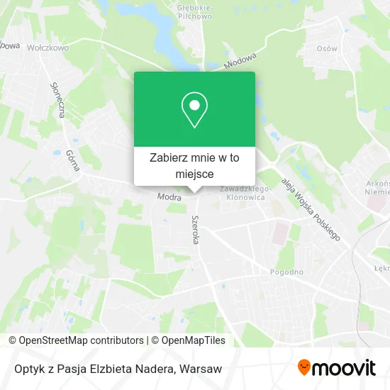 Mapa Optyk z Pasja Elzbieta Nadera