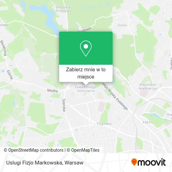 Mapa Uslugi Fizjo Markowska