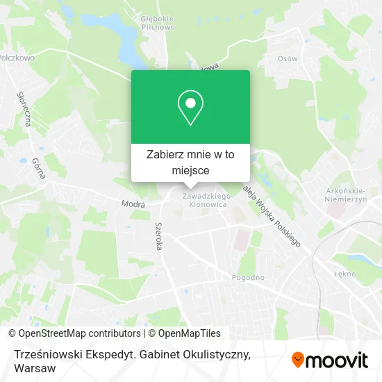 Mapa Trześniowski Ekspedyt. Gabinet Okulistyczny