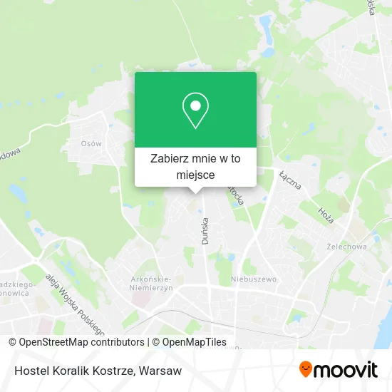 Mapa Hostel Koralik Kostrze