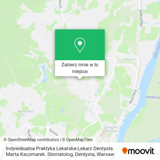 Mapa Indywidualna Praktyka Lekarska-Lekarz Dentysta Marta Kaczmarek. Stomatolog, Dentysta