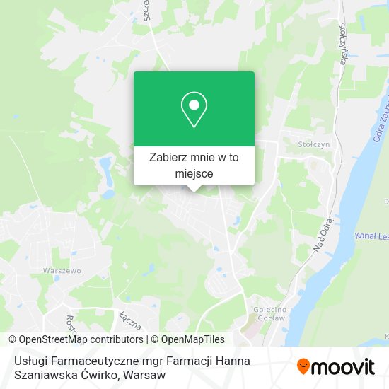 Mapa Usługi Farmaceutyczne mgr Farmacji Hanna Szaniawska Ćwirko