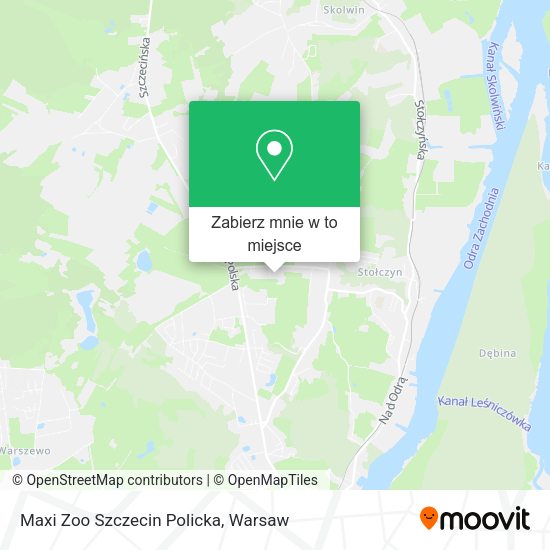 Mapa Maxi Zoo Szczecin Policka