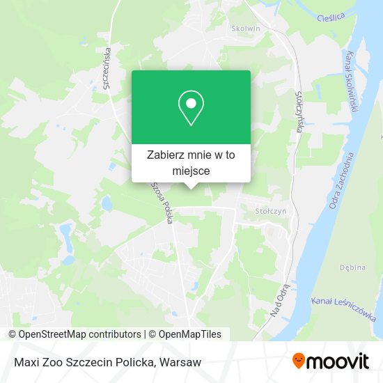 Mapa Maxi Zoo Szczecin Policka