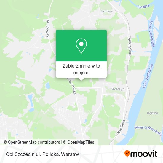 Mapa Obi Szczecin ul. Policka